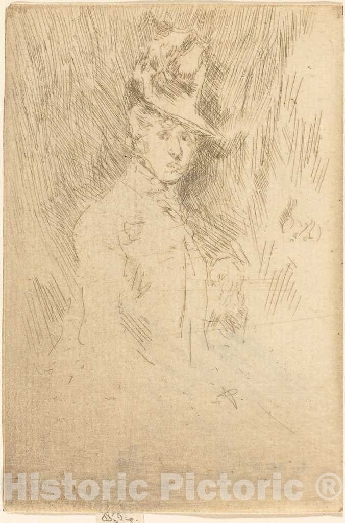 Art Print : James McNeill Whistler, The Little Hat - Vintage Wall Art