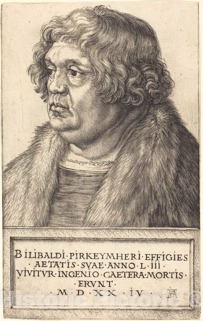 Art Print : Albrecht DÃ¼rer, Willibald Pirckheimer, 1524 - Vintage Wall Art