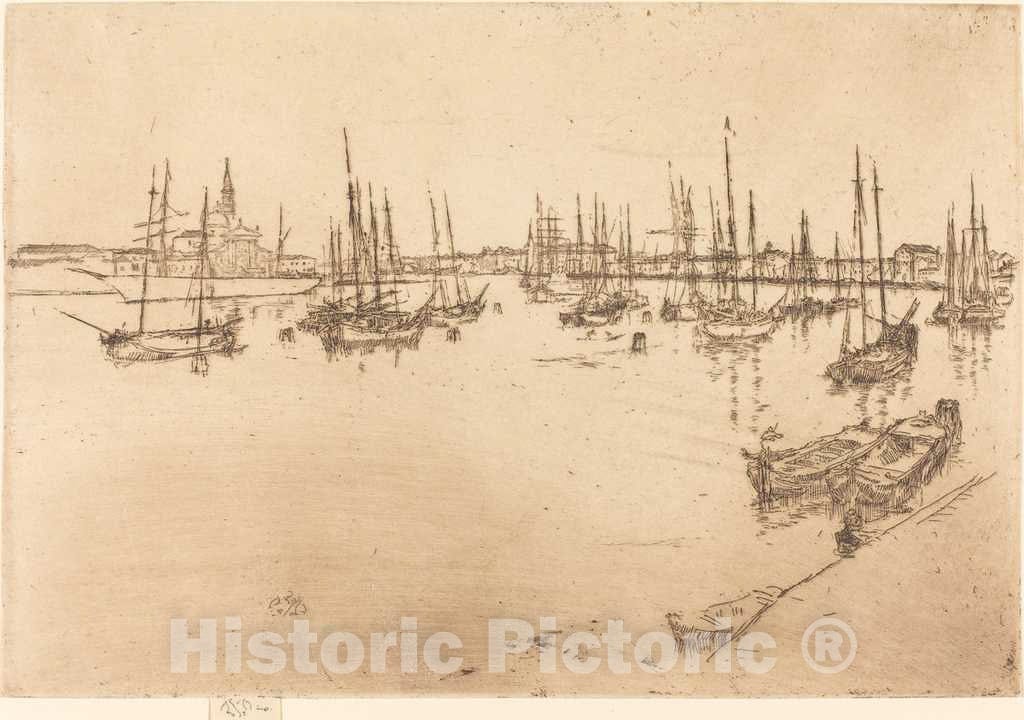 Art Print : James McNeill Whistler, San Giorgio, 1880 - Vintage Wall Art