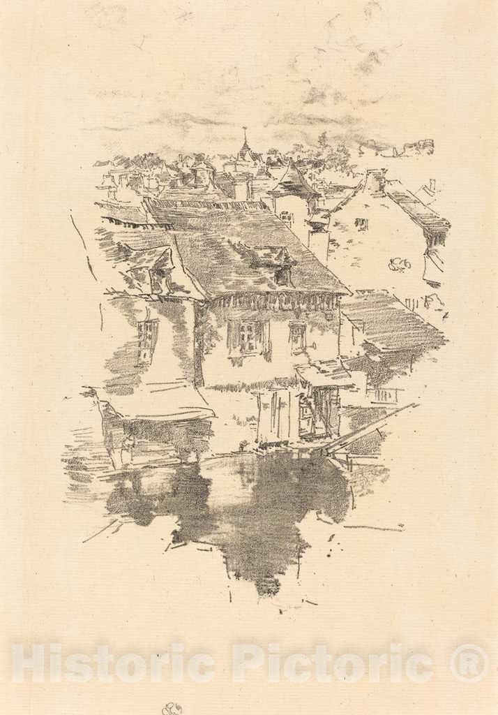 Art Print : James McNeill Whistler, VitrÃ©: The Canal, 1893 - Vintage Wall Art