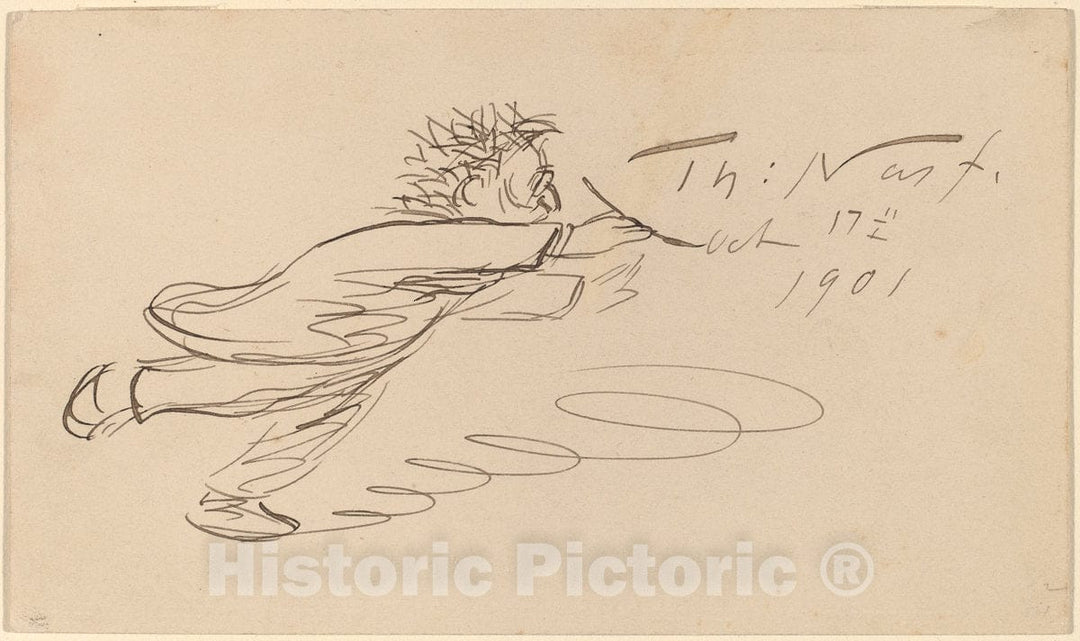Art Print : Thomas Nast, Signature, TH. Nast, Oct. 17, 1901, 1901 - Vintage Wall Art