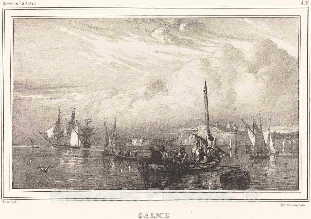 Art Print : Paul Huet, Calm (Calme), 1832 - Vintage Wall Art