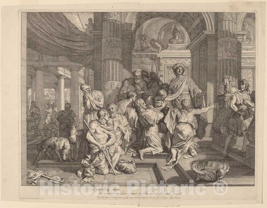 Art Print : Gerard de Lairesse, Joseph Reveals Himself to His Brothers - Vintage Wall Art
