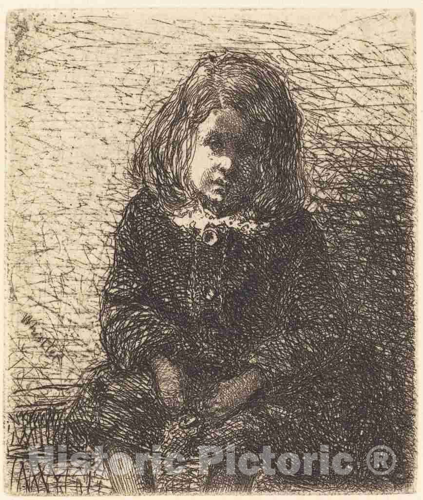 Art Print : James McNeill Whistler, Little Arthur, c.1858 - Vintage Wall Art