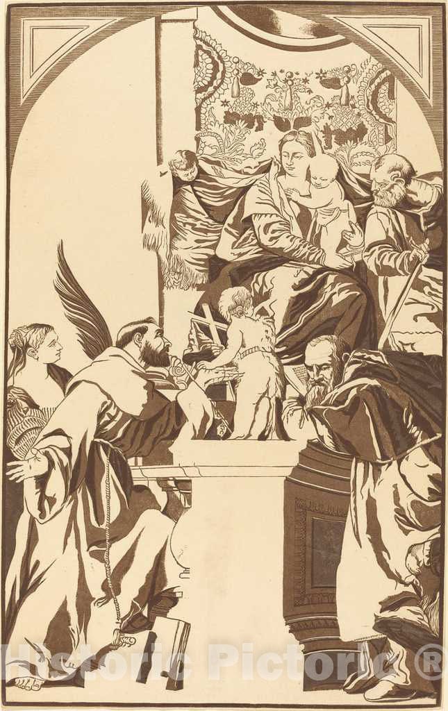 Art Print : Jackson After Veronese, Holy Family and Four Saints, 1739 - Vintage Wall Art