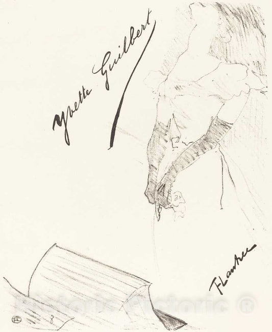Art Print : Henri de Toulouse-Lautrec, Frontispiece, 1898 - Vintage Wall Art