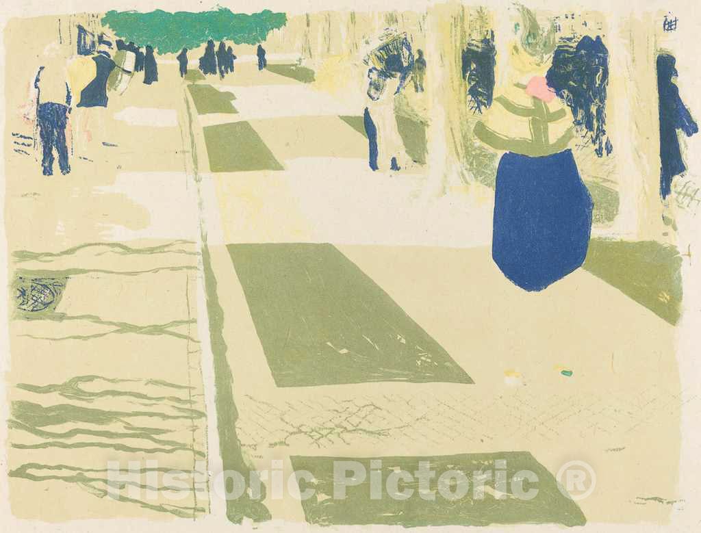 Art Print : Edouard Vuillard, The Avenue (L'avenue), 1899 - Vintage Wall Art