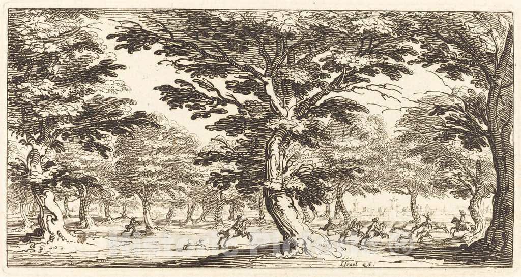 Art Print : Jacques Callot, Landscape, in or After 1635 - Vintage Wall Art