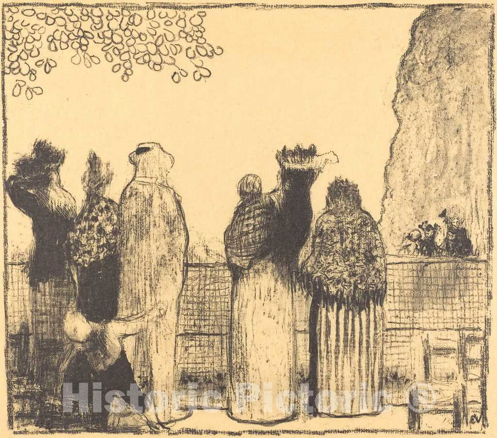 Art Print : Edouard Vuillard, The Tuileries (Les Tuileries), 1895 - Vintage Wall Art