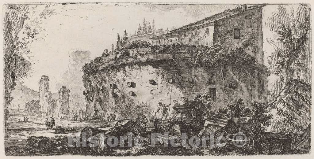 Art Print : Giovanni Battista Piranesi, Sepulcro de famiglia de' Scipioni, 1748 - Vintage Wall Art