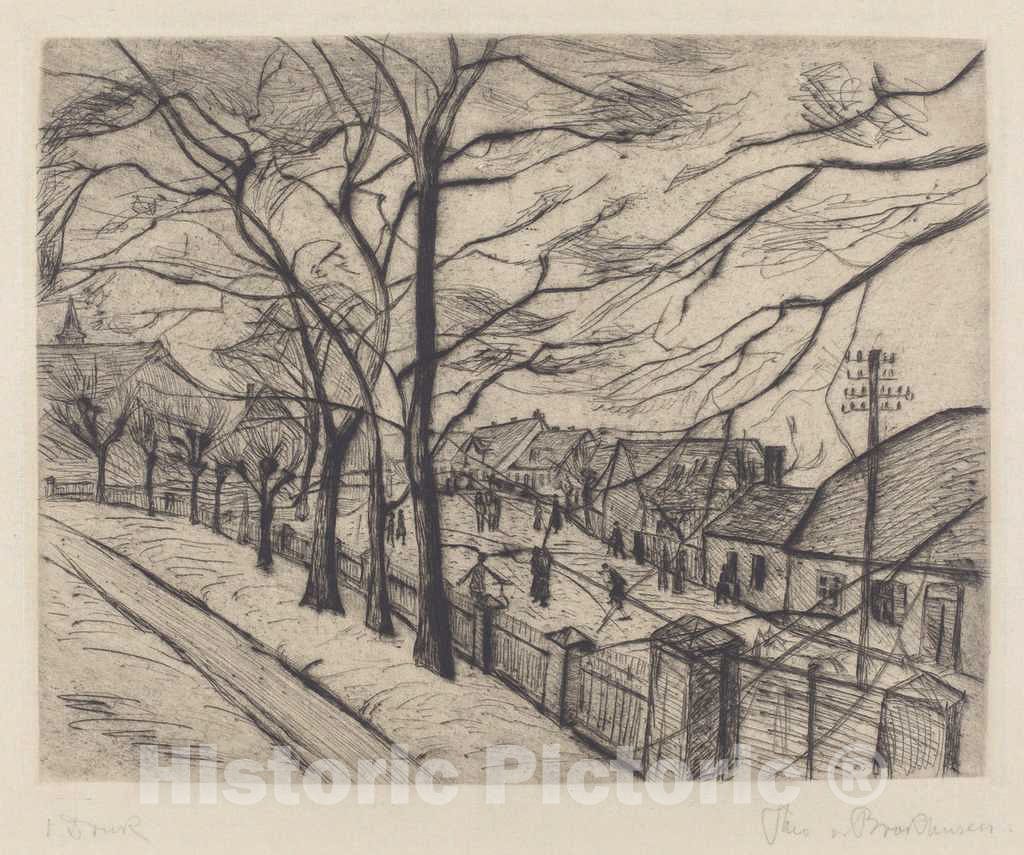 Art Print : Theo von Brockhusen, Landscape - Vintage Wall Art