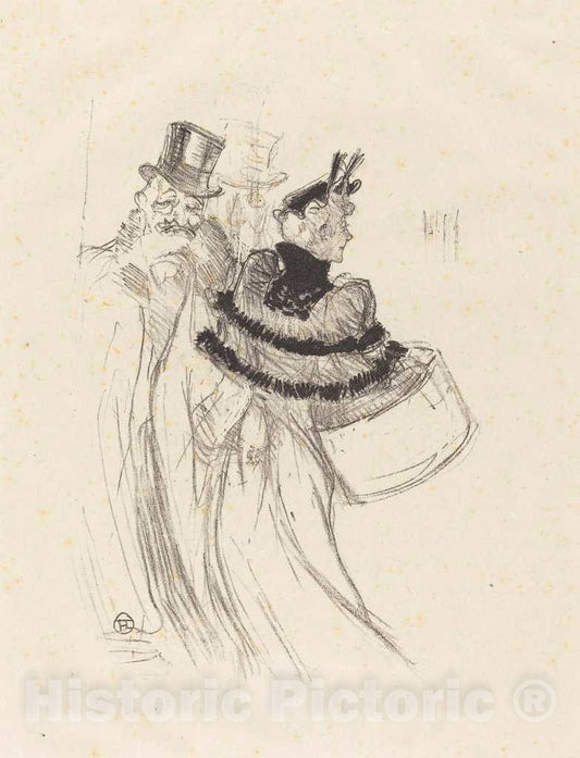 Art Print : Henri de Toulouse-Lautrec, The Old Gentlemen (Les Vieux Messieurs), 1894 - Vintage Wall Art