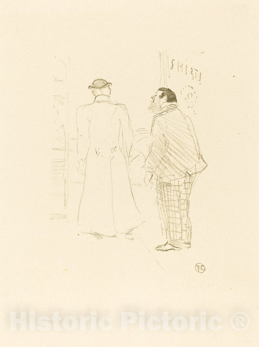 Art Print : Henri de Toulouse-Lautrec, The First Vendor of Jourdan and Brown (Le Premier vendeur de Jourdan et Brown), 1897 - Vintage Wall Art