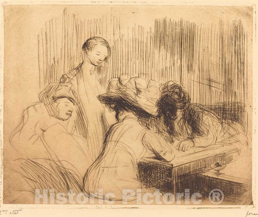 Art Print : Louis Forain, A Dive at Montmartre, 1909 - Vintage Wall Art