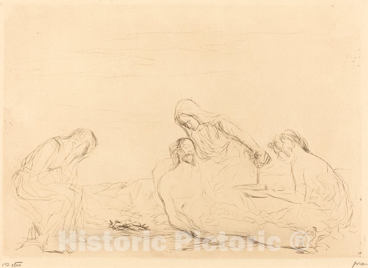 Art Print : Louis Forain, PietÃ  (Third Plate), 1910 - Vintage Wall Art