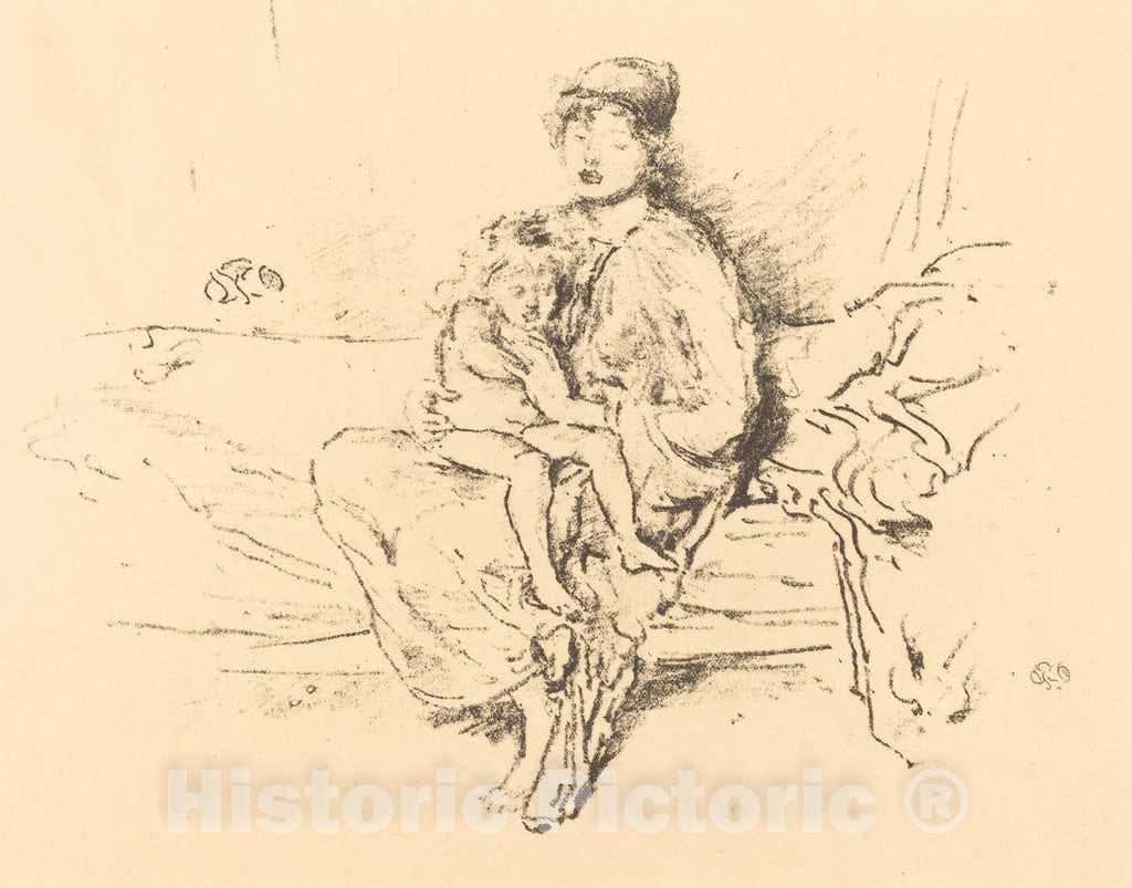 Art Print : James McNeill Whistler, Mother and Child, No. 2, c.1893 - Vintage Wall Art