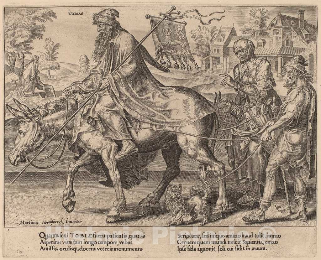 Art Print : Coornhert After Heemskerck, The Triumph of Tobias, 1559 - Vintage Wall Art