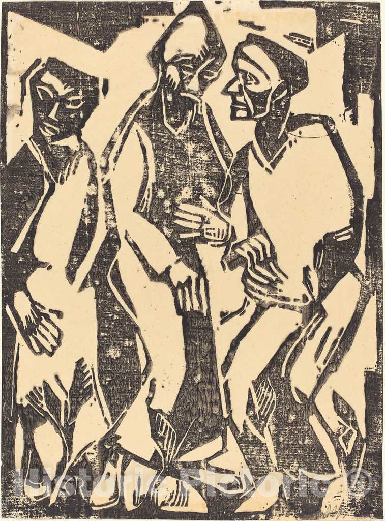 Art Print : Christian Rohlfs, Deliberation (Beratung), 1913 - Vintage Wall Art