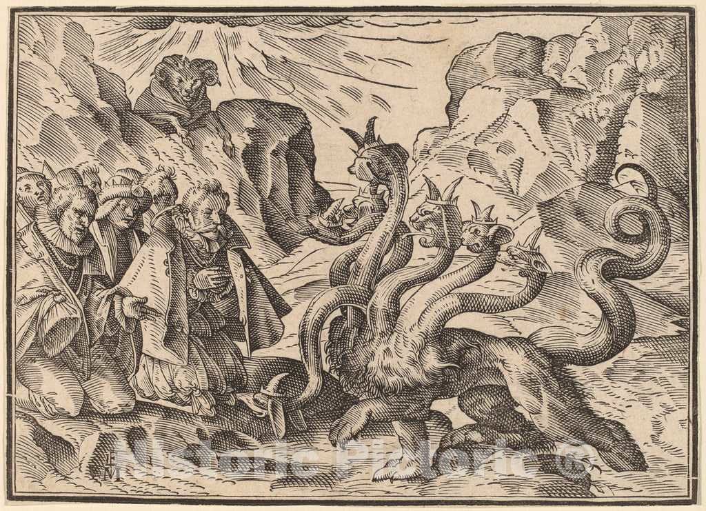Art Print : Christoph Murer, The Four Horsemen of The Apocalypse, 1630 - Vintage Wall Art