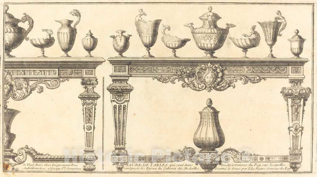 Art Print : Pierre Lepautre, Livre de Tables - Vintage Wall Art