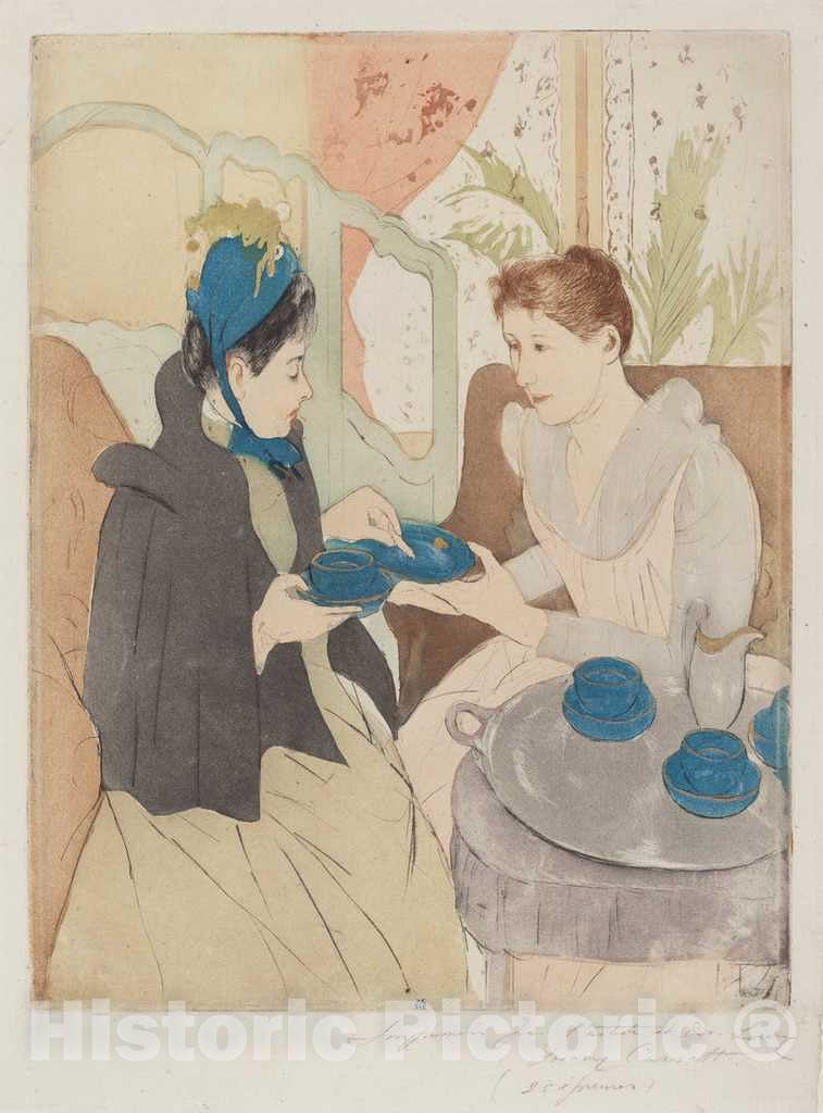 Art Print : Mary Cassatt, Afternoon Tea Party, 1890-1891 - Vintage Wall Art