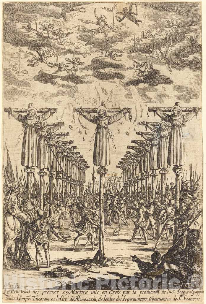 Art Print : Jacques Callot, The Martyrs of Japan, c.1628 - Vintage Wall Art
