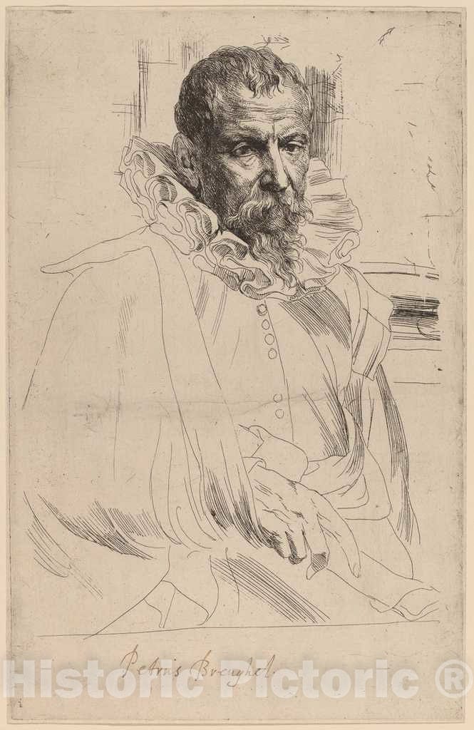 Art Print : Sir Anthony Van Dyck, Pieter Bruegel The Younger, c.1634 - Vintage Wall Art