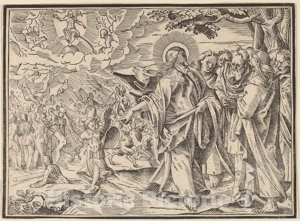 Art Print : Christoph Murer, Christ Tells His Disciples of The Last Judgment, 1630 - Vintage Wall Art