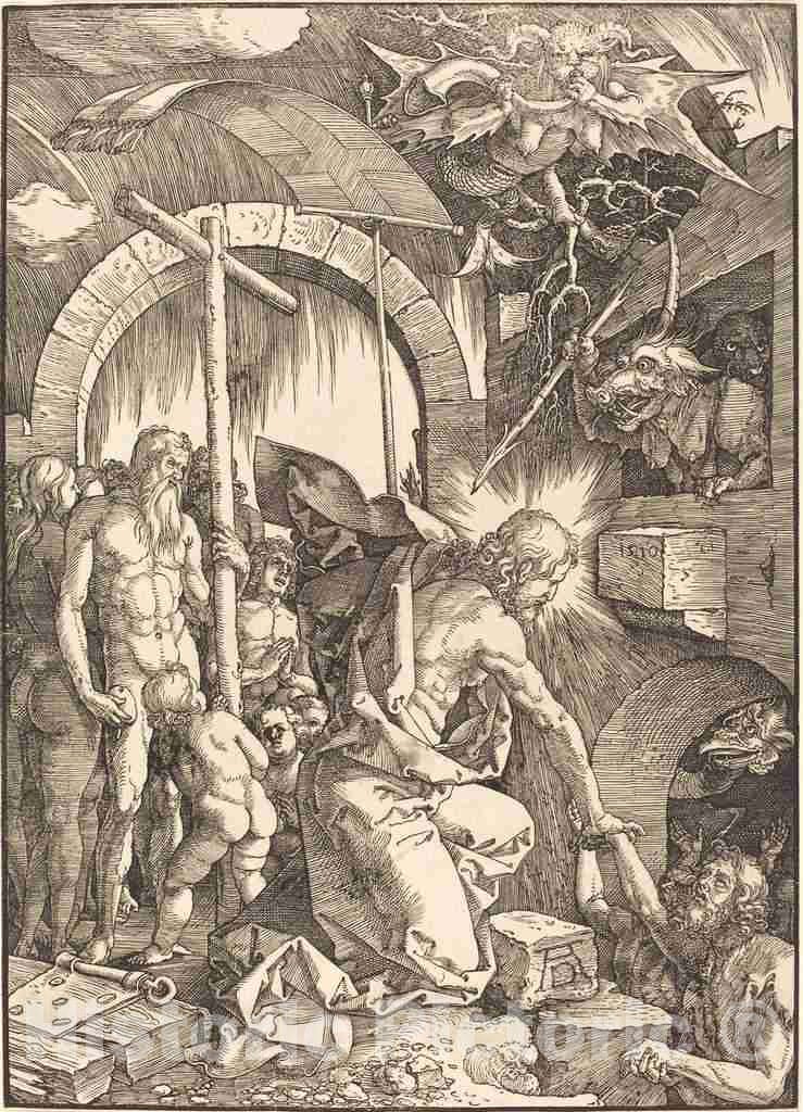 Art Print : Albrecht DÃ¼rer, Christ in Limbo, 1510 - Vintage Wall Art