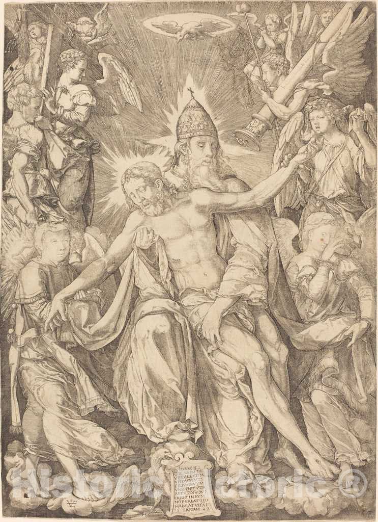 Art Print : Johann Ladenspelder, The Holy Trinity, 1542 - Vintage Wall Art