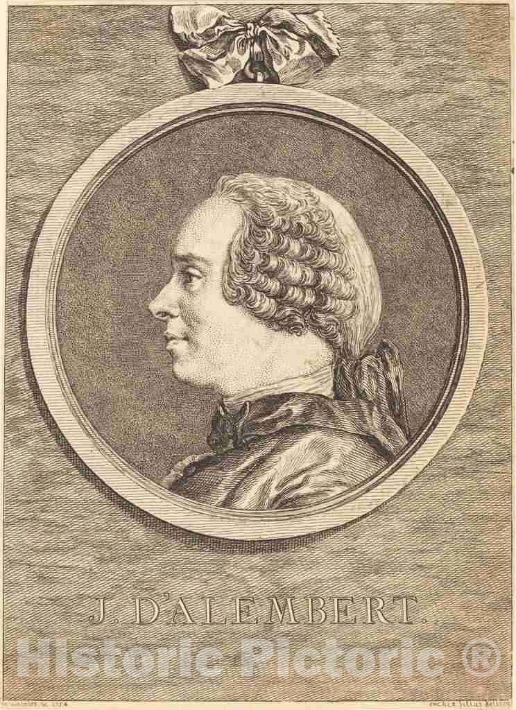 Art Print : Watelet After Cochin II, J. D'Alembert, 1754 - Vintage Wall Art