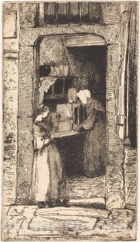Art Print : James McNeill Whistler, La Marchande de Moutarde, 1858 - Vintage Wall Art