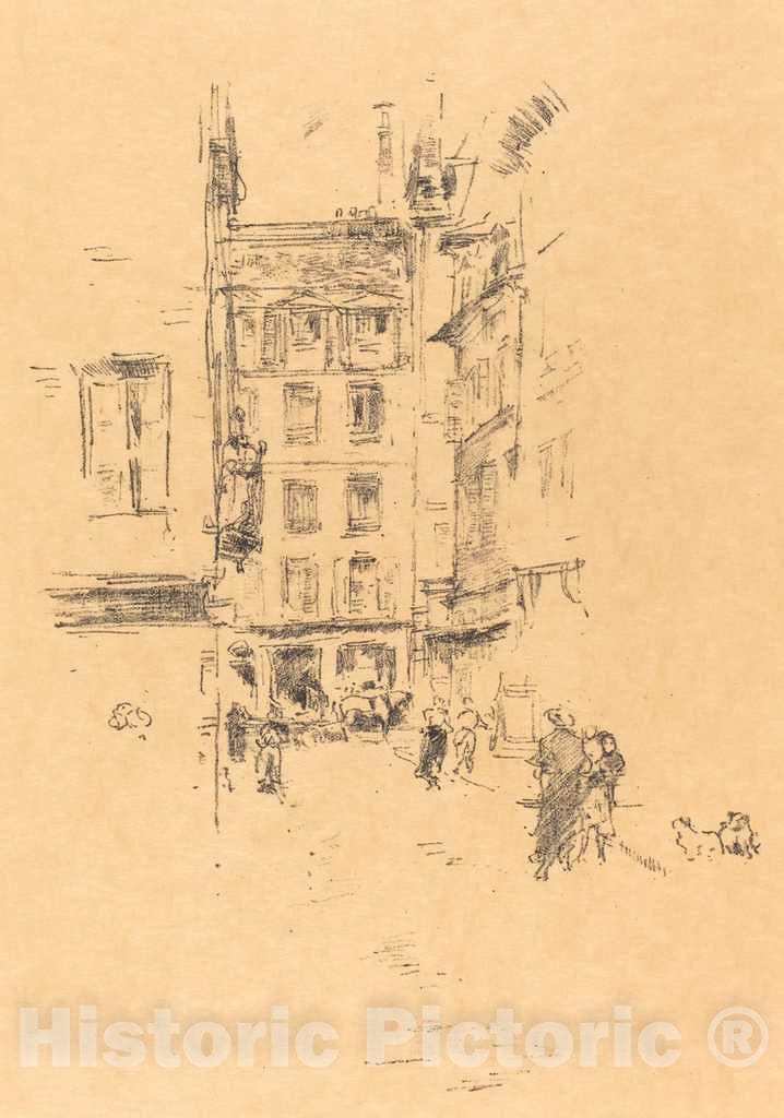 Art Print : James McNeill Whistler, Rue Furstenburg, 1894 - Vintage Wall Art