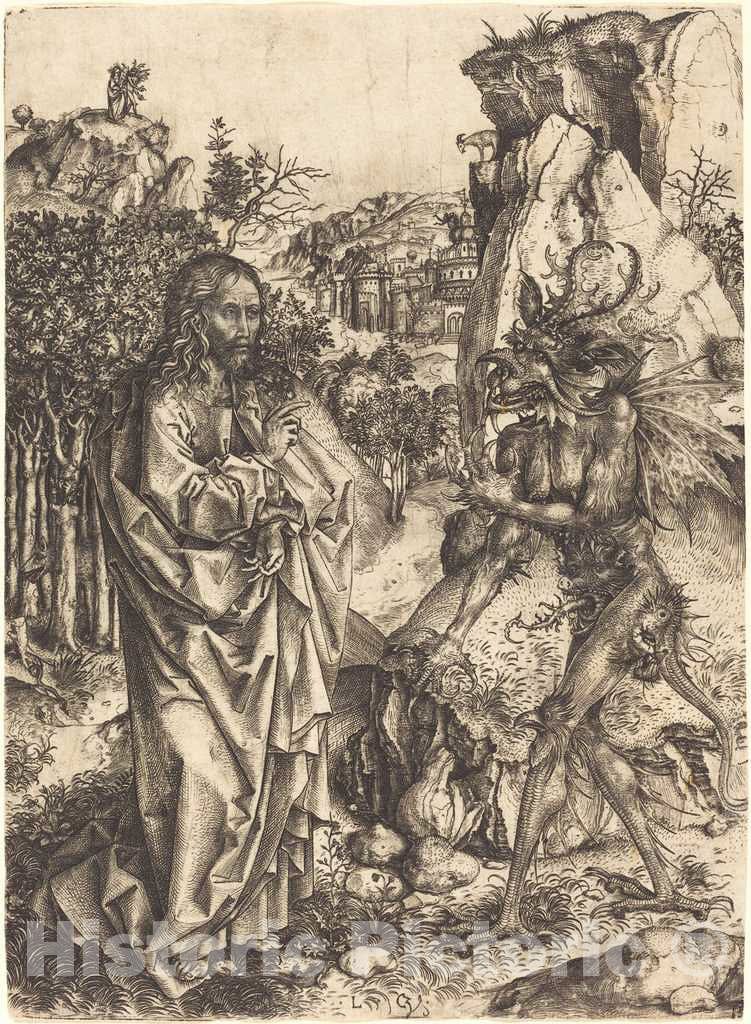 Art Print : The Temptation of Christ, c.1503 - Vintage Wall Art