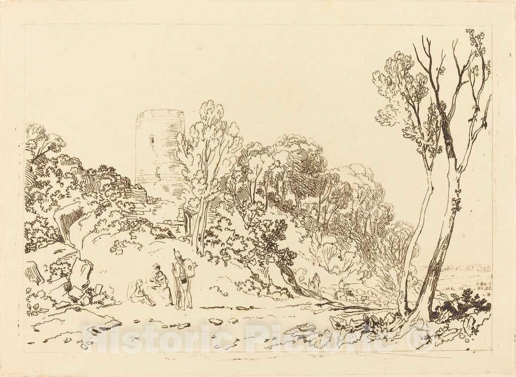 Art Print : Joseph Mallord William Turner, Winchelsea, Sussex, 1812 - Vintage Wall Art