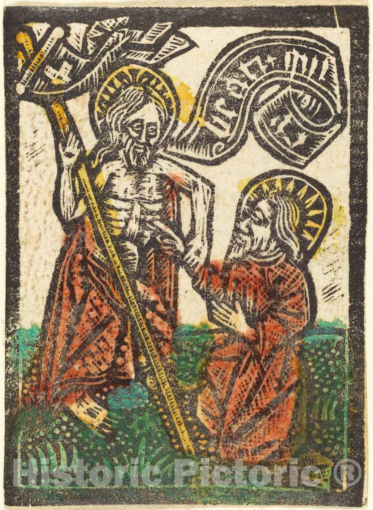 Art Print : Aachen Madonna, Christ Appearing to Thomas, c.1470 - Vintage Wall Art