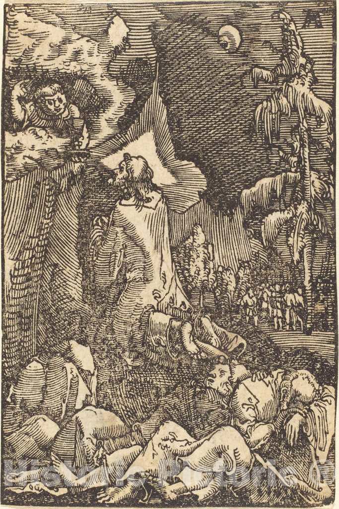 Art Print : Albrecht Altdorfer, Christ on The Mount of Olives, c. 1513 - Vintage Wall Art