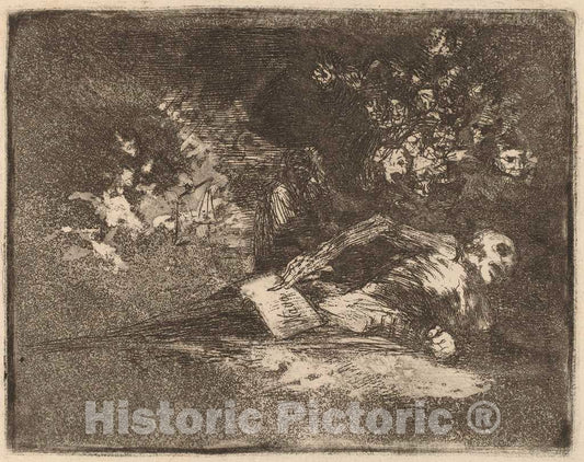Art Print : Francisco de Goya, Nada (Nothing), c.1815 - Vintage Wall Art