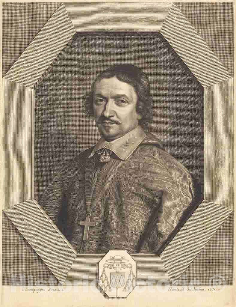 Art Print : Nanteuil After Champaigne, Victor Bouthillier, 1651 - Vintage Wall Art