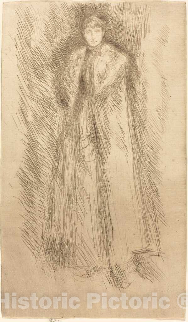 Art Print : James McNeill Whistler, The Fur Cloak - Vintage Wall Art