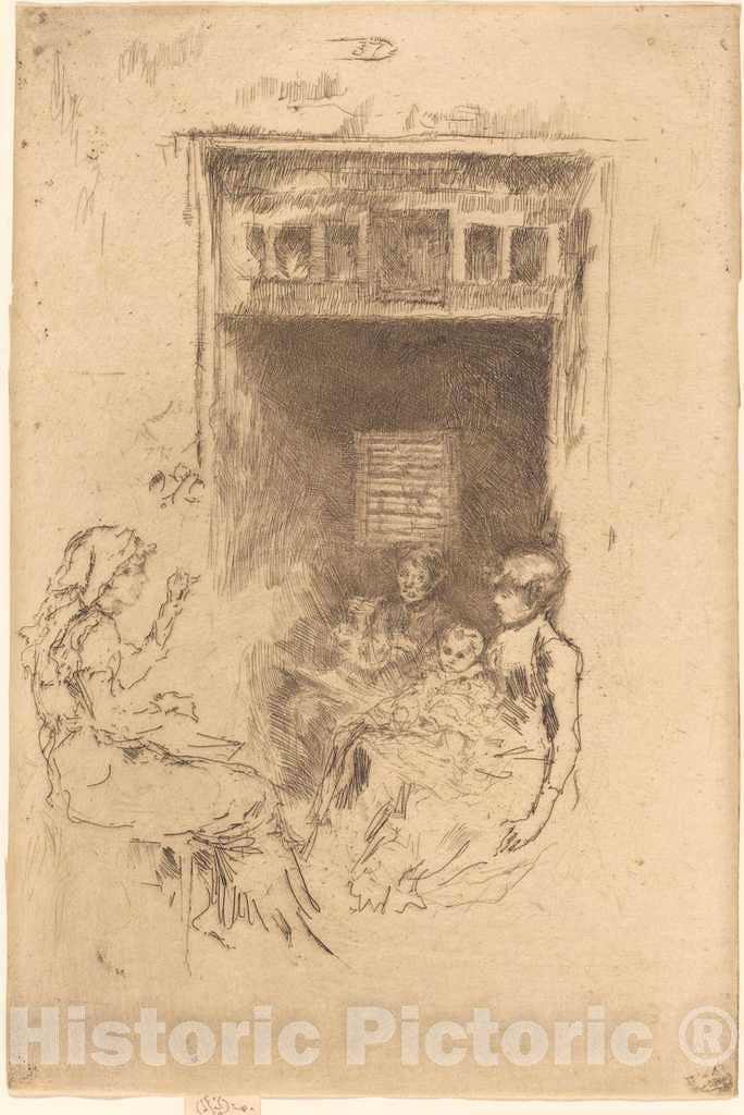 Art Print : James McNeill Whistler, Bead-Stringers, c.1880 - Vintage Wall Art