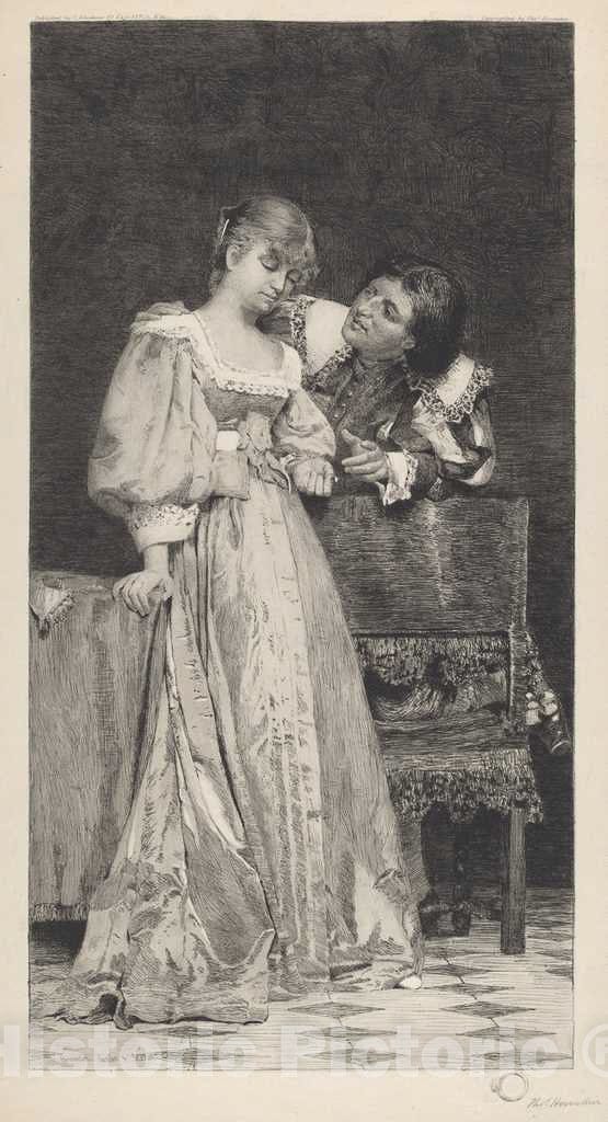 Art Print : Thomas Hovenden, The Wedding Ring, 1885 - Vintage Wall Art
