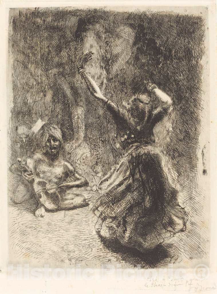 Art Print : Albert Besnard, The Dancer of Tanjore (La bayadÃ¨re de Tanjore), 1914 - Vintage Wall Art