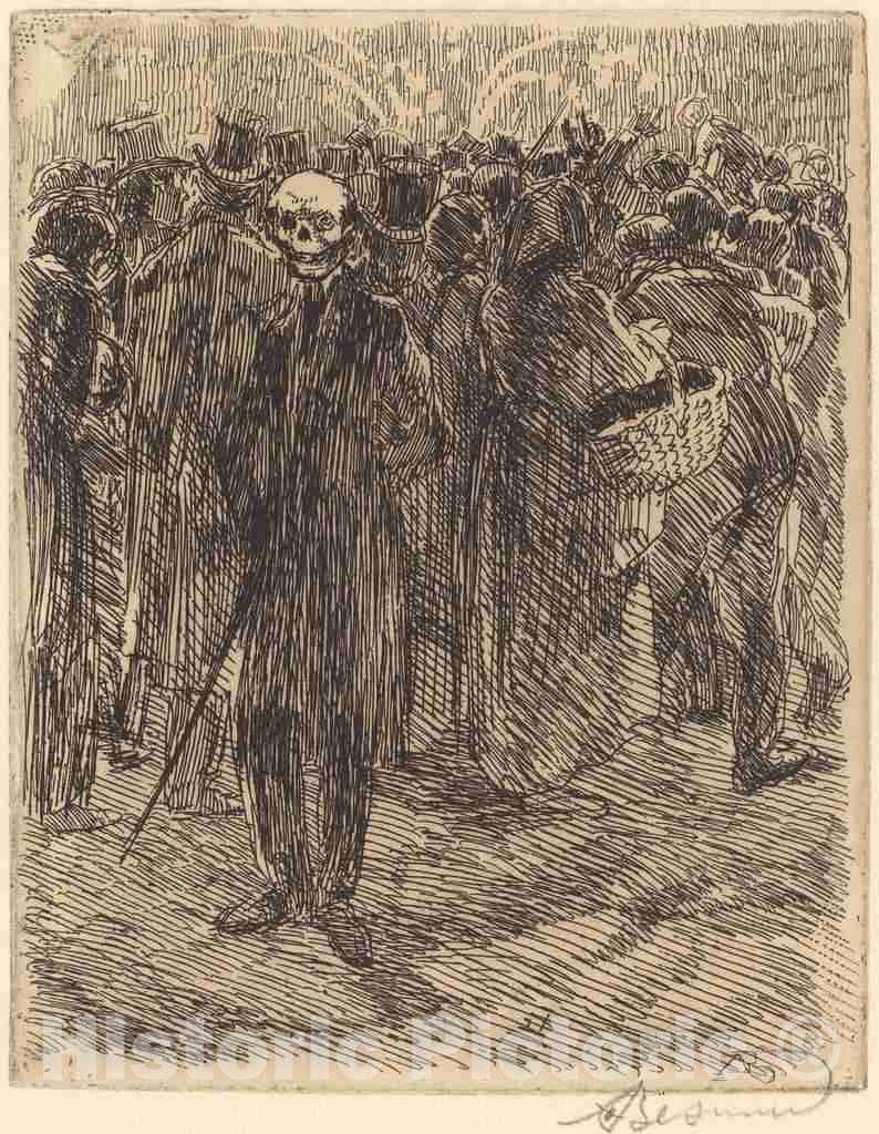 Art Print : Albert Besnard, in The Crowd (Dans la foule), 1900 - Vintage Wall Art