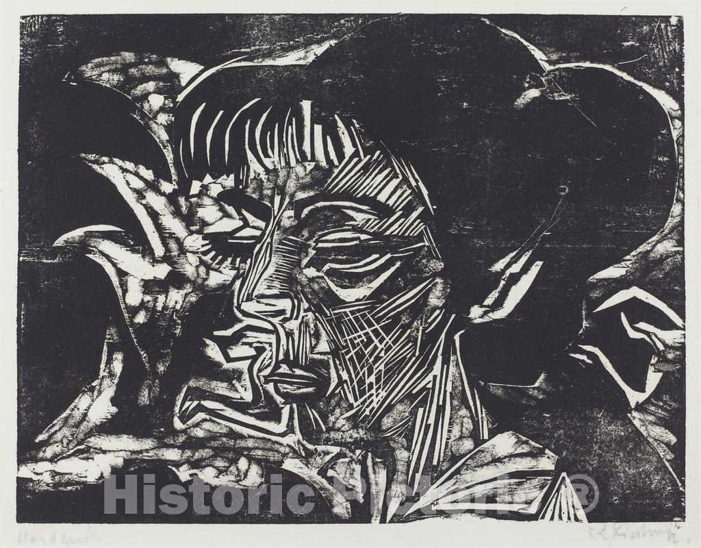 Art Print : Ernst Ludwig Kirchner, Fanny Wocke, 1916 - Vintage Wall Art