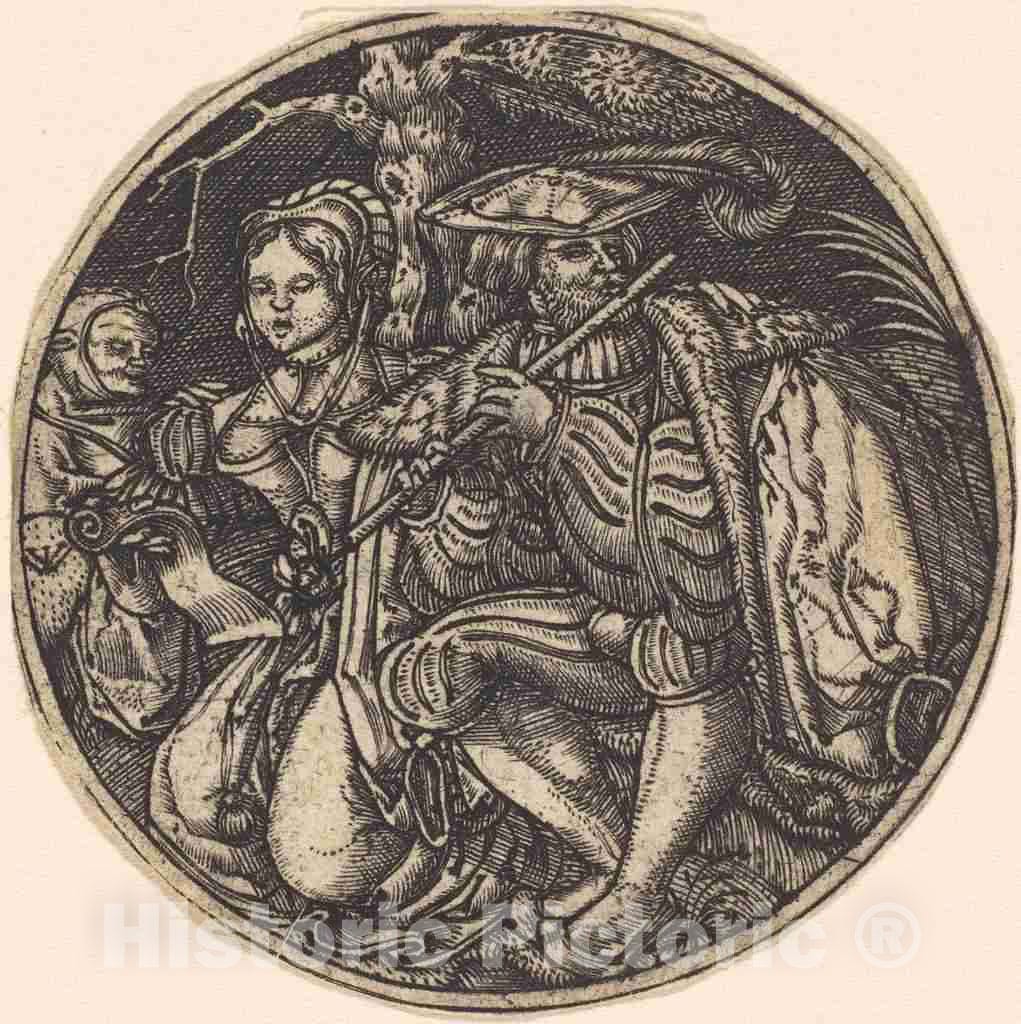 Art Print : The Flute Player - Vintage Wall Art