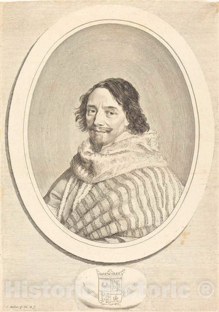 Art Print : Claude Mellan, Henri de Mesmes - Vintage Wall Art