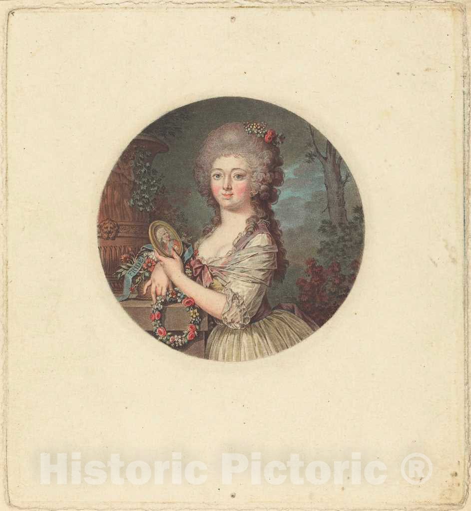 Art Print : FranÃ§ois Janinet, Portrait d'une Jeune Princesse - Vintage Wall Art