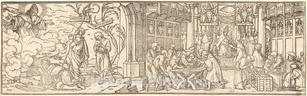 Art Print : Hans Holbein The Younger, Traffic in Indulgences - Vintage Wall Art