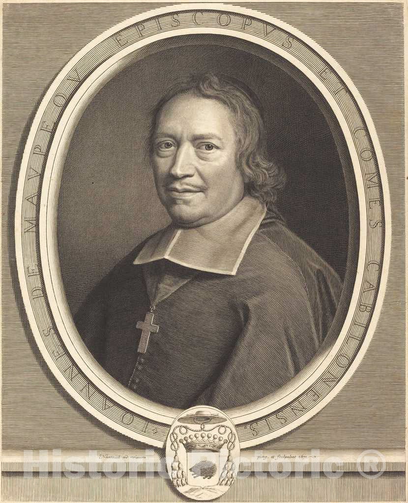 Art Print : Robert Nanteuil, Jean de Maupeou, 1671 - Vintage Wall Art